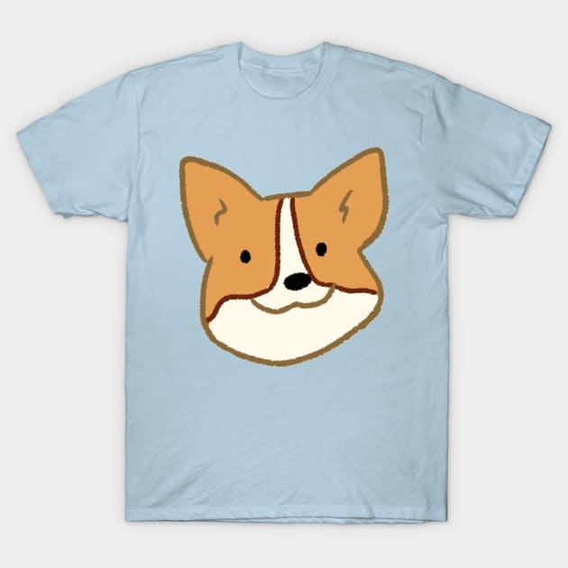 Cute Corgi face art T-Shirt by Mayarart